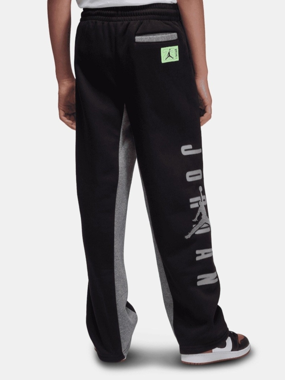 Jordan Boys MJ Future Flight Fleece Joggers Black Gray Size M (10-12)